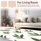 Leafy Branch Patterned Natural Design Rug