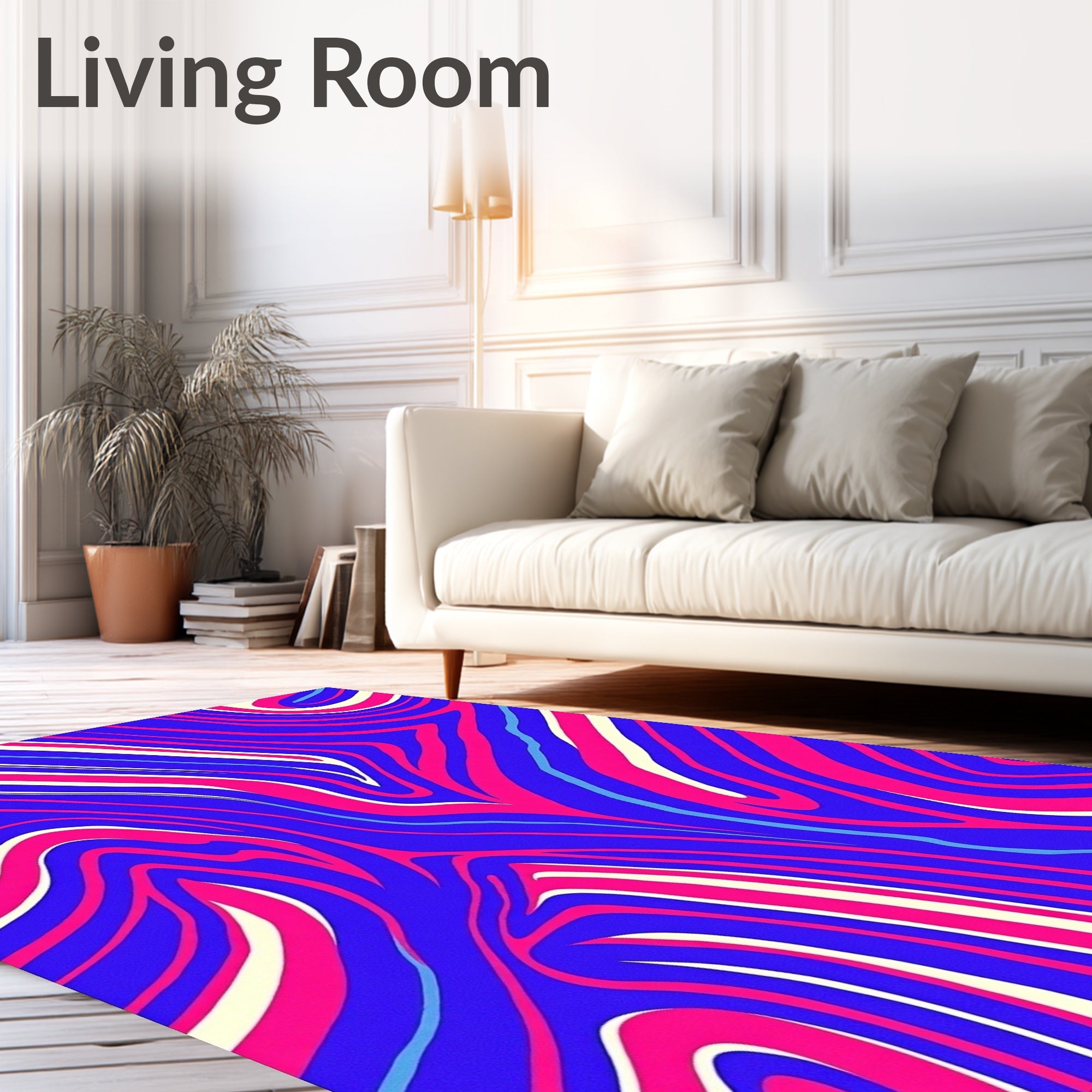 Vibrant Swirl Abstract Pattern Rug