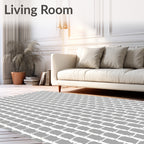Abstract Grid Contemporary Pattern Rug