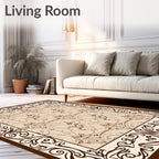Vintage Floral Scrollwork Classic Design Rug