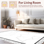 Abstract Textured Geometric Design Rug