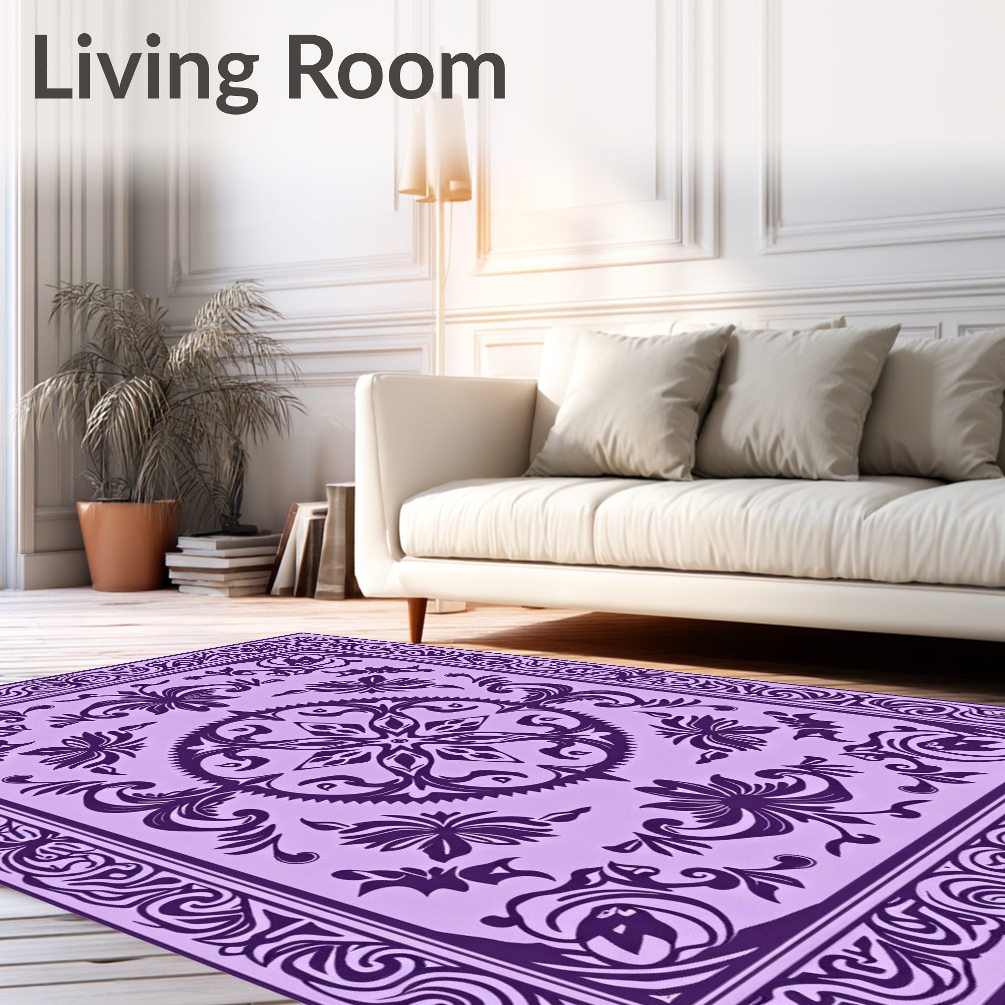 Ornate Floral Mandala Pattern Rug