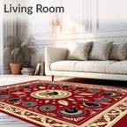 Bold Turkey Motif Decorative Rug