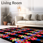 Red Blue Soldier Pattern Rug