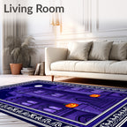 Spooky Castle With Pumpkins Design Rug