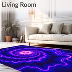Vibrant Neon Swirl Pattern Rug