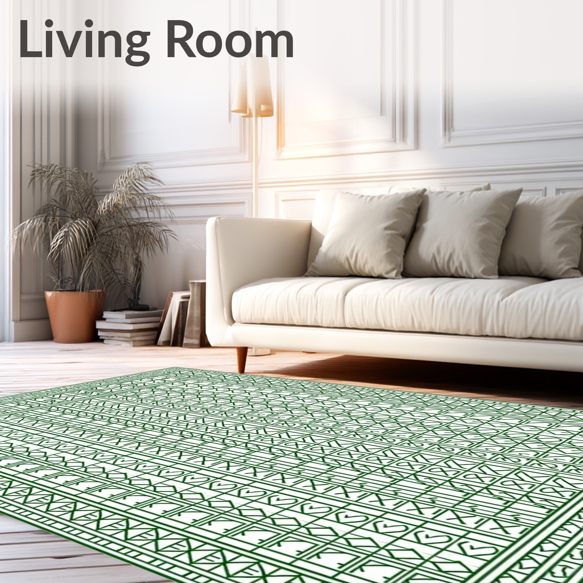 Intricate Geometric Patterned Design Rug