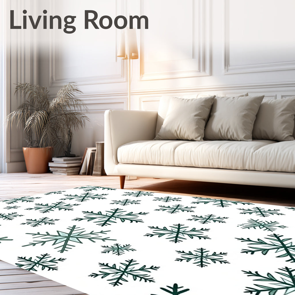 Winter Snowflake Pattern Design Rug