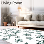 Winter Snowflake Pattern Design Rug