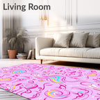 Vibrant Swirl Abstract Design Rug