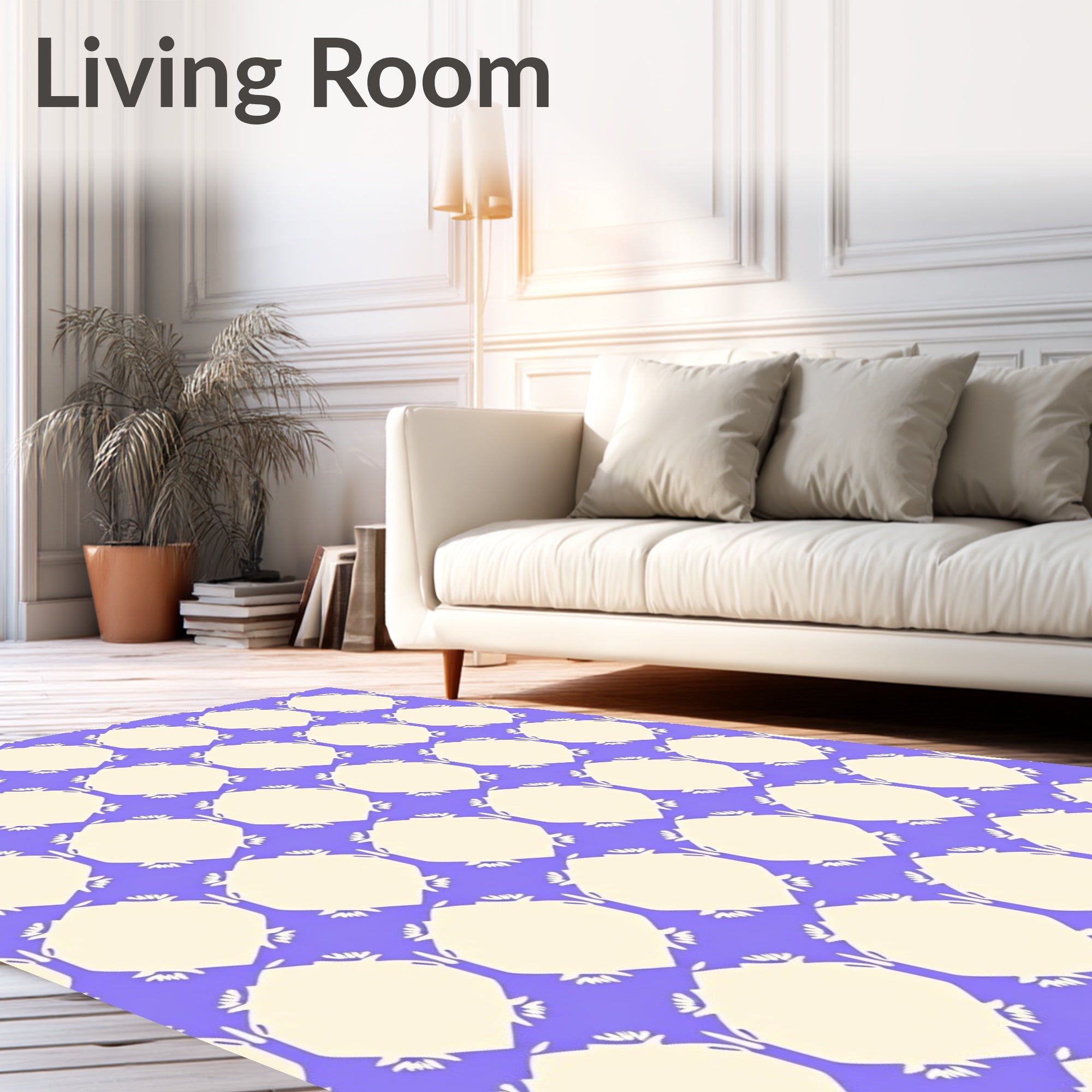Geometric Floral Shape Pattern Design Rug