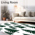 Dark Green Forest Christmas Tree Repeat Rug