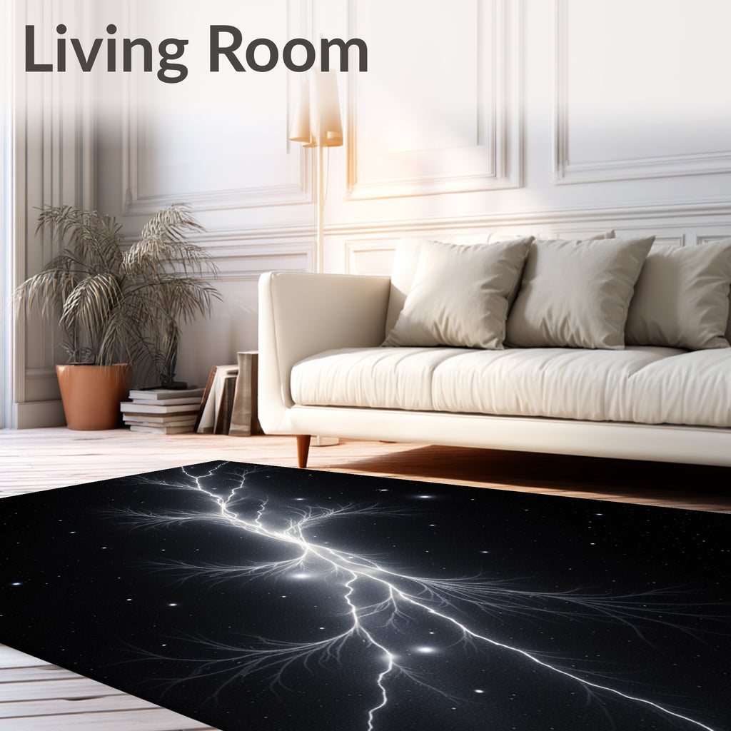 Cosmic Lightning Branch Pattern Rug