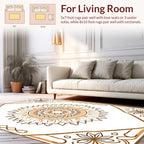 Retro Geometric Mandala Design Rug