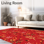 Autumn Leaf Pattern Design Rug