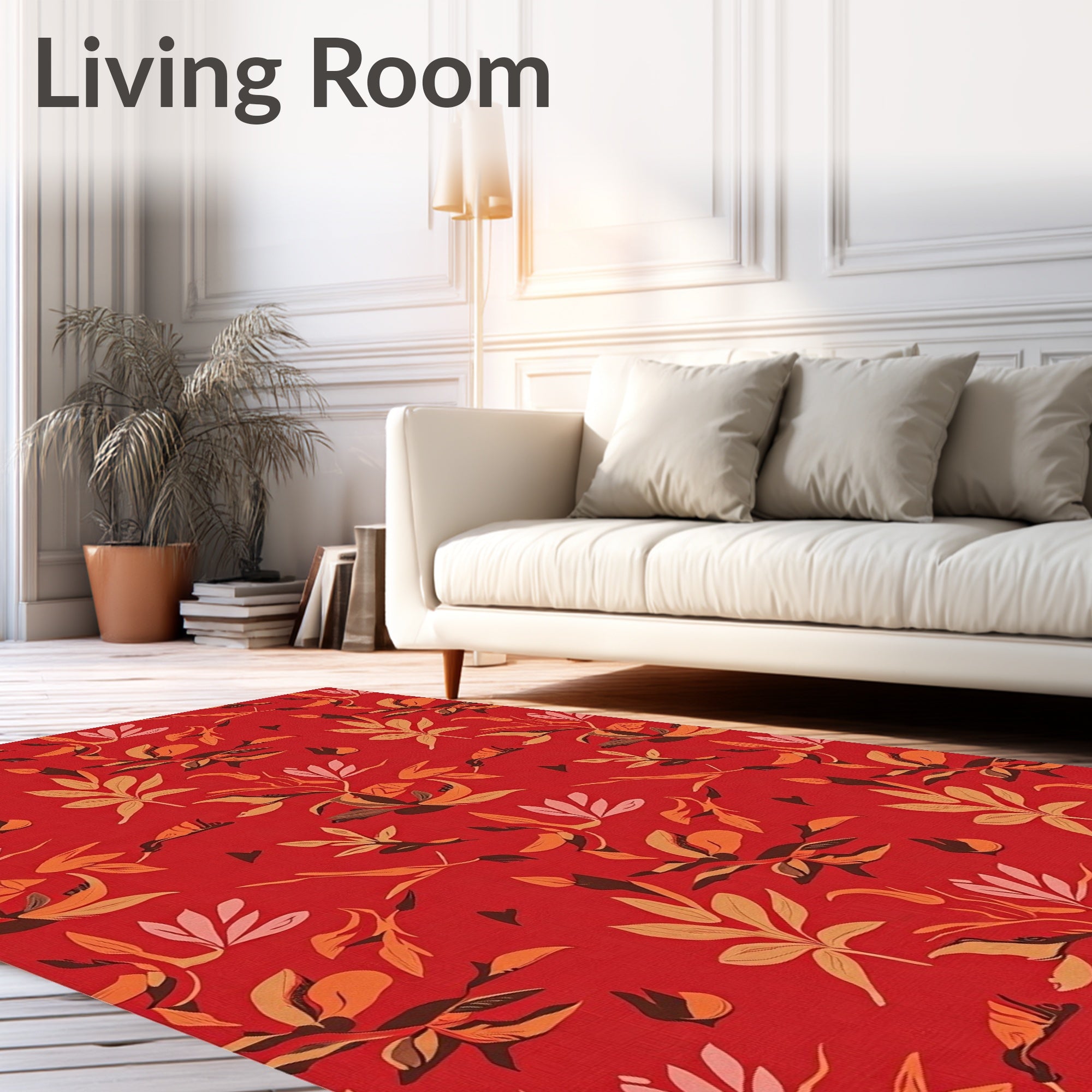 Autumn Leaf Pattern Design Rug
