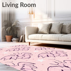 Whimsical Bat Star Pattern Rug