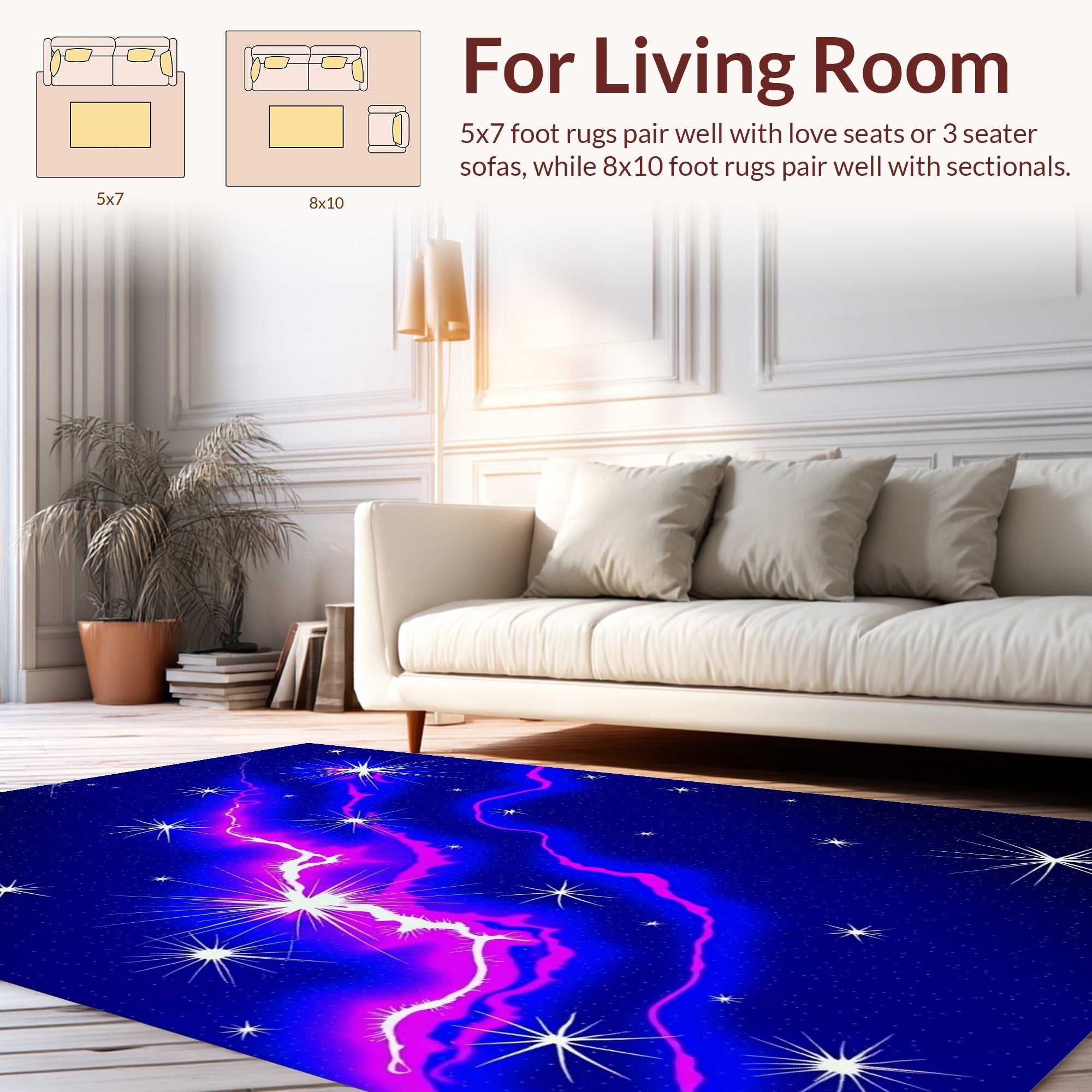 Cosmic Starburst Nebula Design Rug