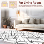 Hand Drawn Geometric Lattice Design Rug