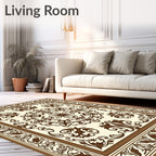 Classic Damask Floral Medallion Rug
