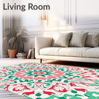 Festive Abstract Mandala Pattern Design Rug