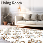 Abstract Floral Swirl Pattern Rug