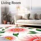 Vintage Floral Petal Pattern Rug