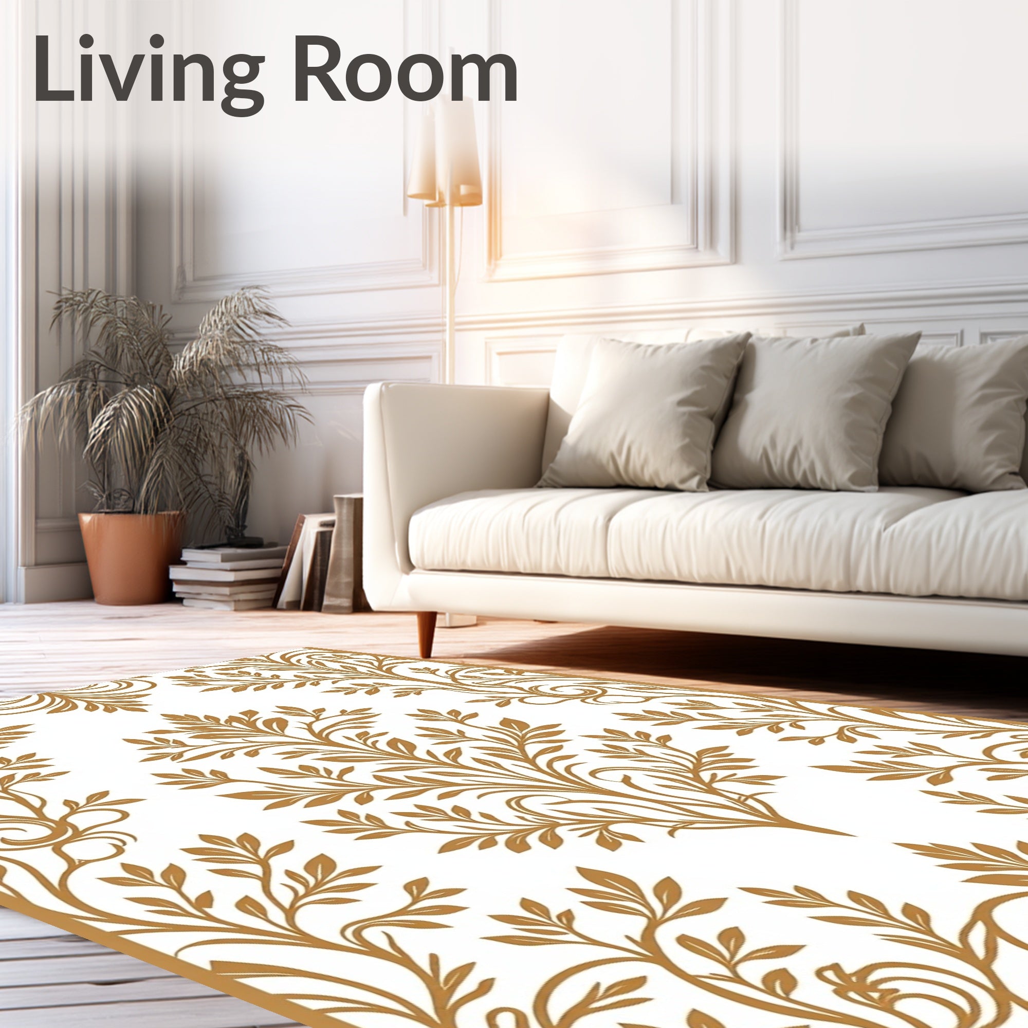Ornate Floral Pattern Rug