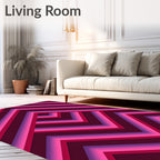 Gradient Chevron V Abstract Design Rug