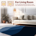 Abstract Layered Mountain Scape Design Rug