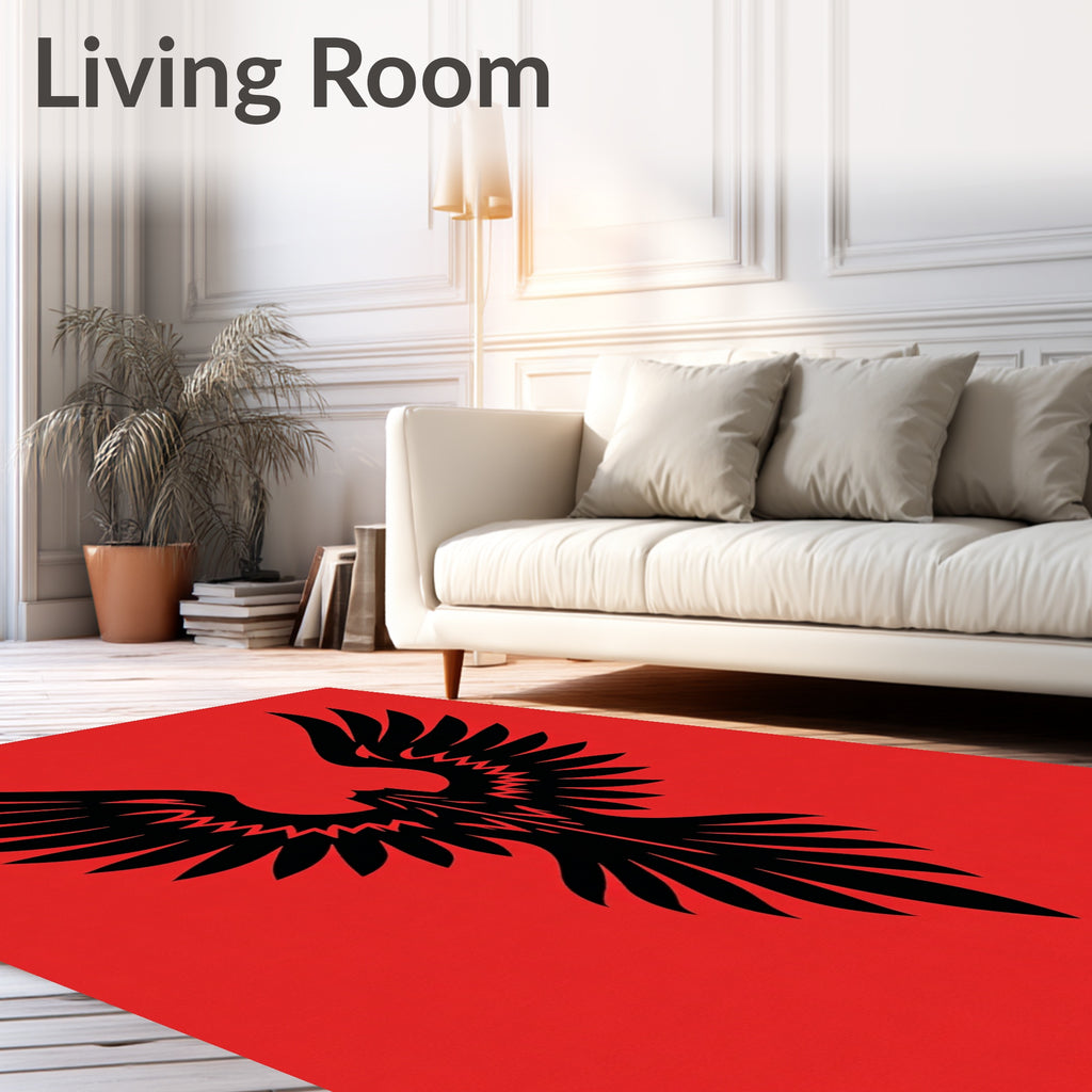 Black Eagle Graphic Design Rug