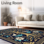 Tree of Life Birds Floral Border Design Rug