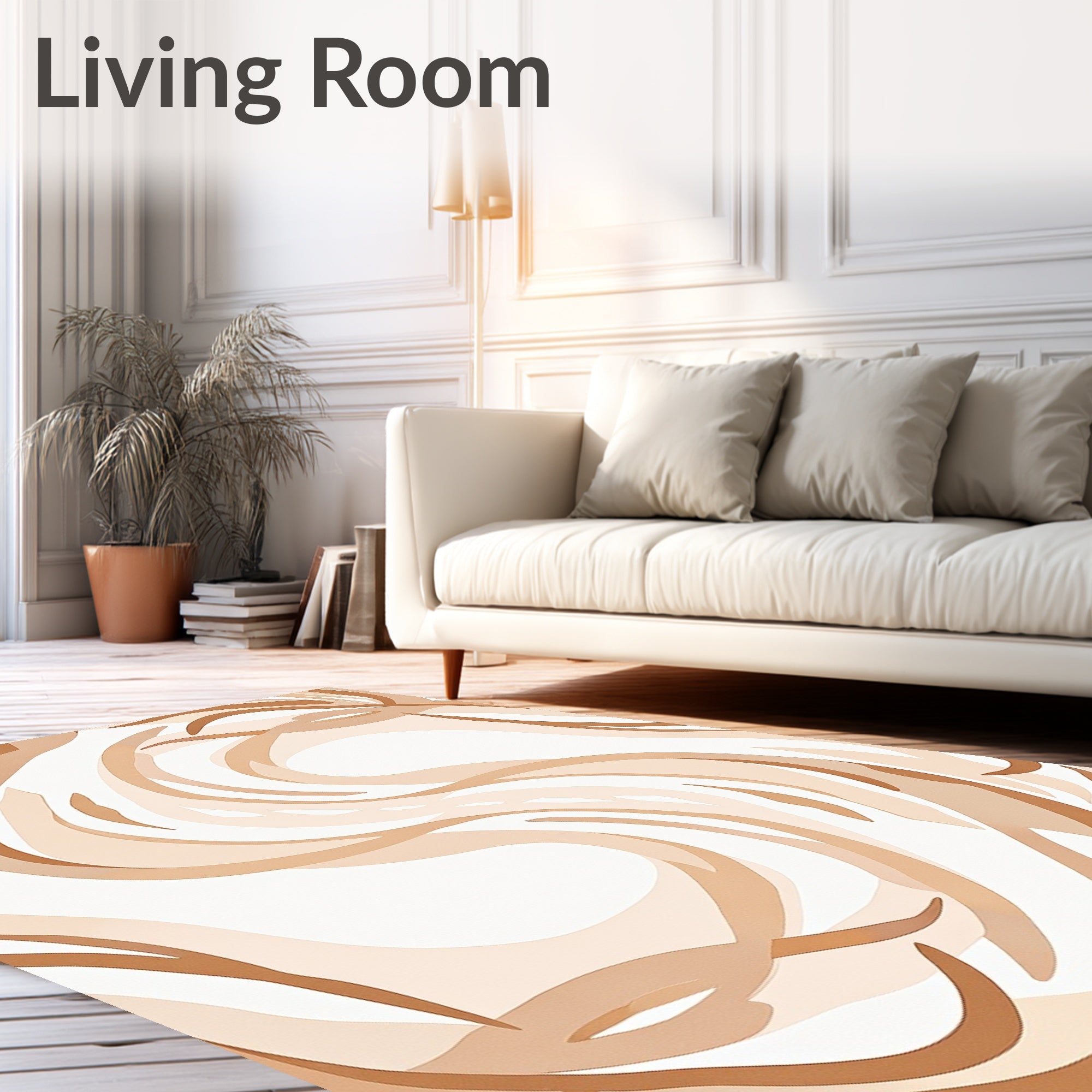 Soft Swirling Abstract Lines Rug