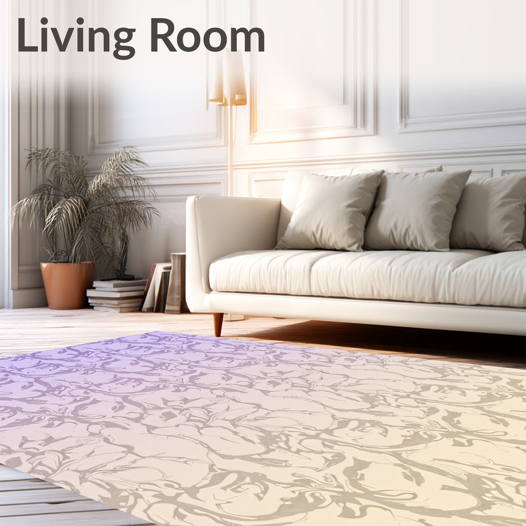 Abstract Gradient Swirl Pattern Rug