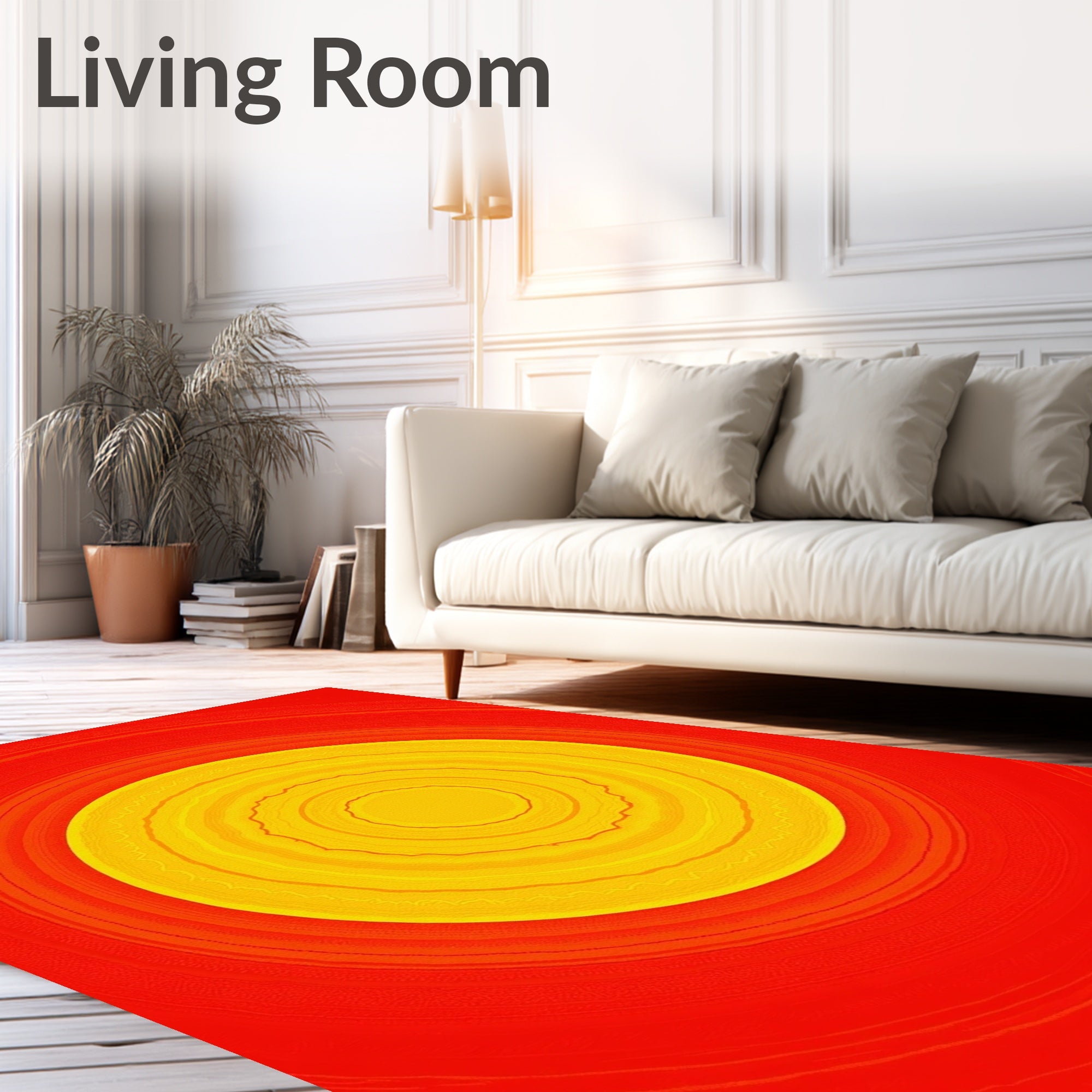 Concentric Sunburst Pattern Rug