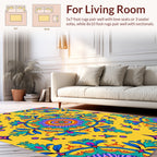 Vibrant Floral Medallion Pattern Rug
