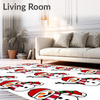 Cute Winter Snowman Holiday Rug