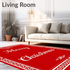 Vintage Red Ornate Border Rug
