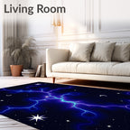 Cosmic Lightning Pattern Rug