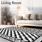 Graphic Arrowhead and Border Design Rug