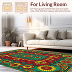 Bold Sunflowers Geo Pattern Rug