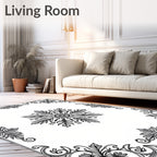 Ornate Floral Mandala Design Rug