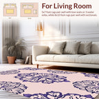 Intricate Violet Mandala Pattern Rug