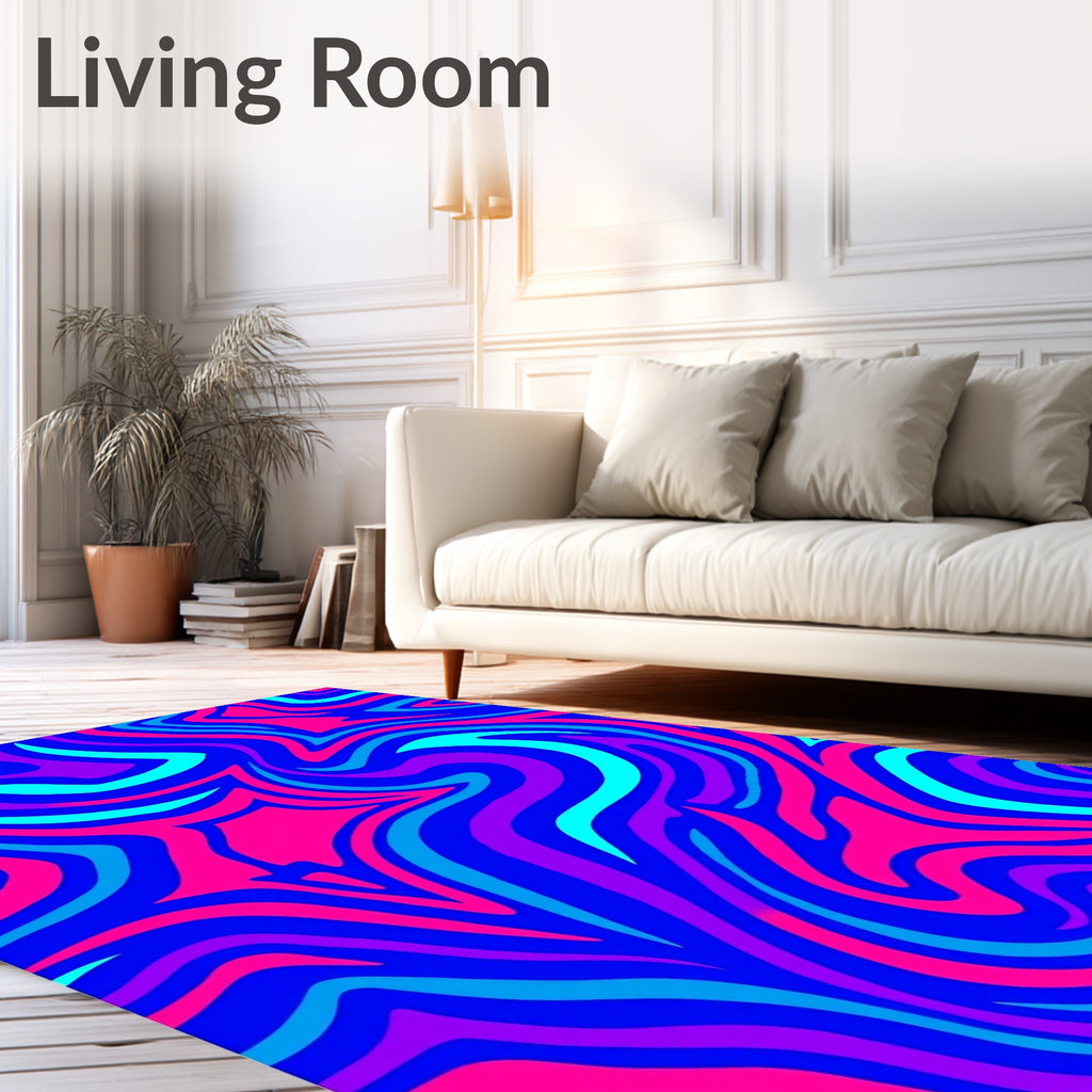 Vibrant Abstract Swirl Pattern Rug