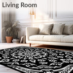 Classic Floral Sun Meditation Pattern Rug