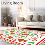 Cute Gingerbread Man Pattern Rug