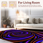 Vibrant Swirling Psychedelic Pattern Rug