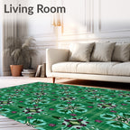 Tartan Floral Medallion Pattern Rug