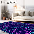 Futuristic Circuit Abstract Design Rug