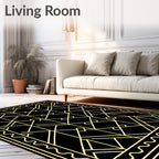 Geometric Art Deco Style Design Rug